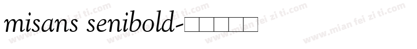 misans senibold字体转换